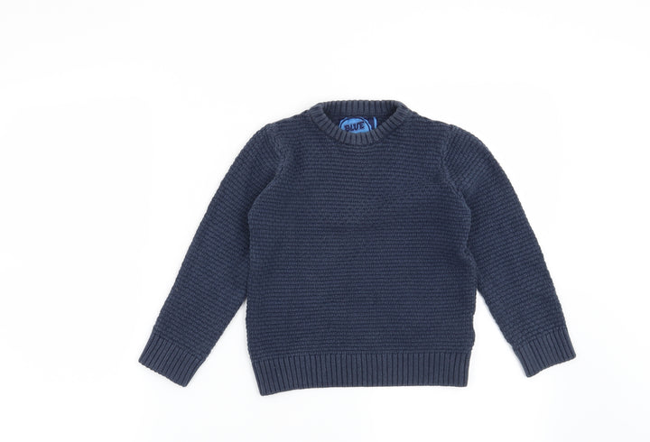 Blue Zoo Boys Blue Pullover Jumper Size 5-6 Years