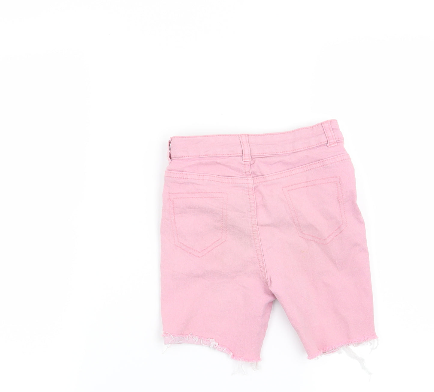 M&Co Girls Pink   Cut-Off Shorts Size 6-7 Years - Bird