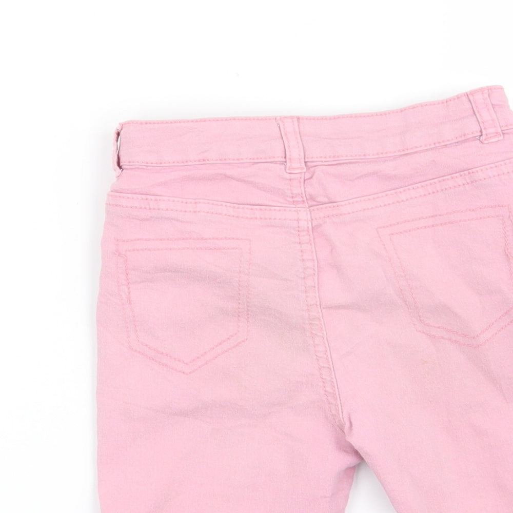 M&Co Girls Pink   Cut-Off Shorts Size 6-7 Years - Bird