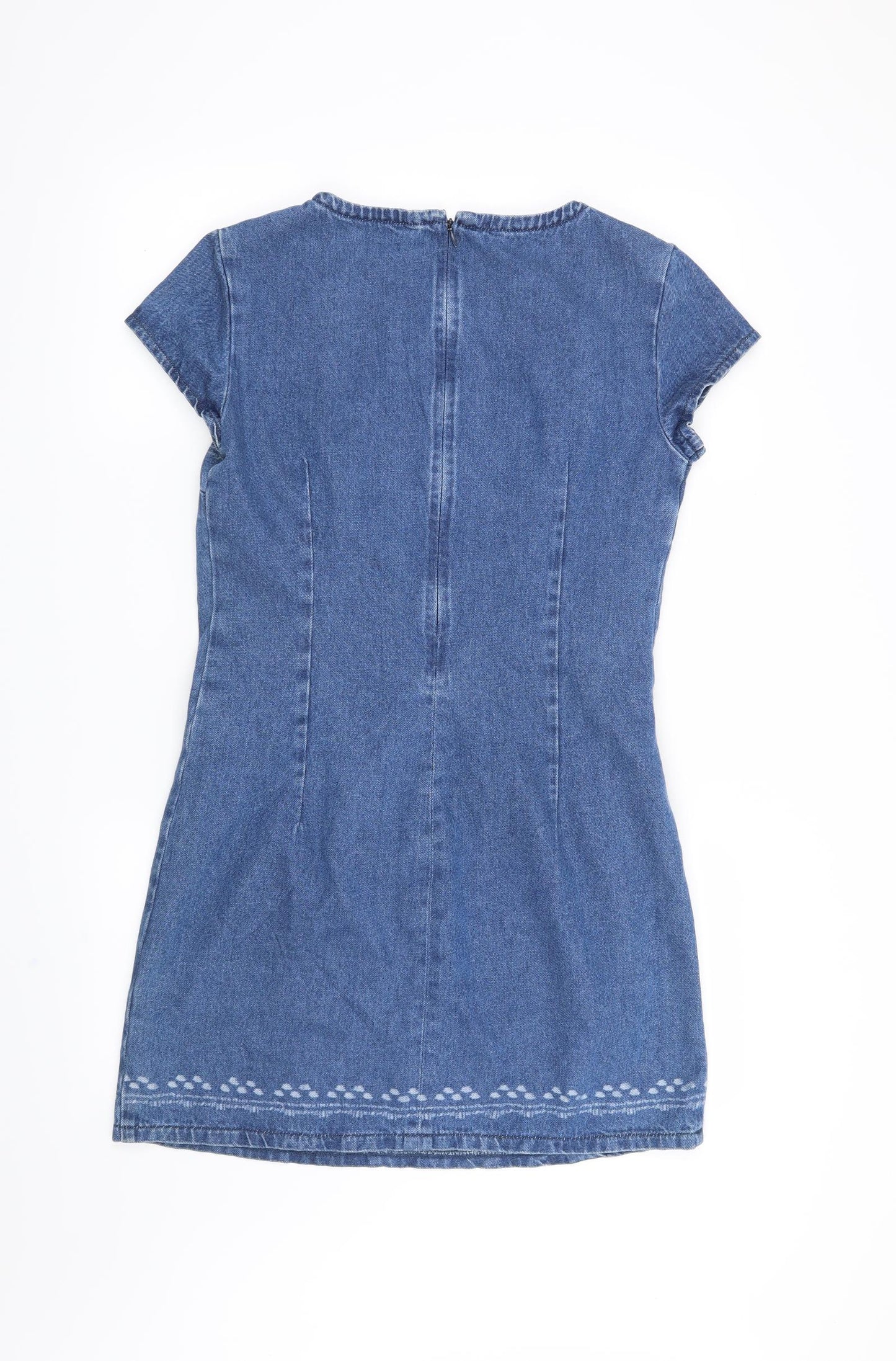 Preworn Womens Blue Geometric  Shift  Size S