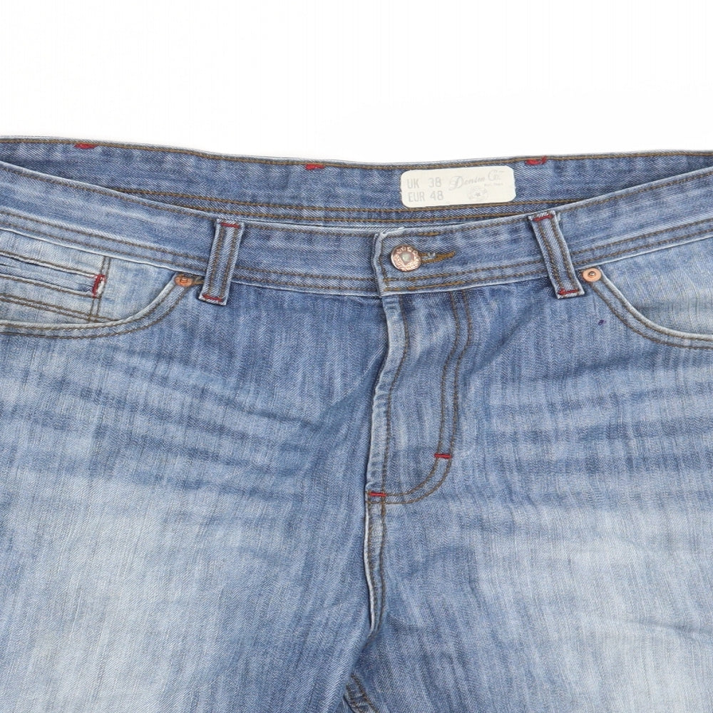 Denim CO Mens Blue   Biker Shorts Size 38 in