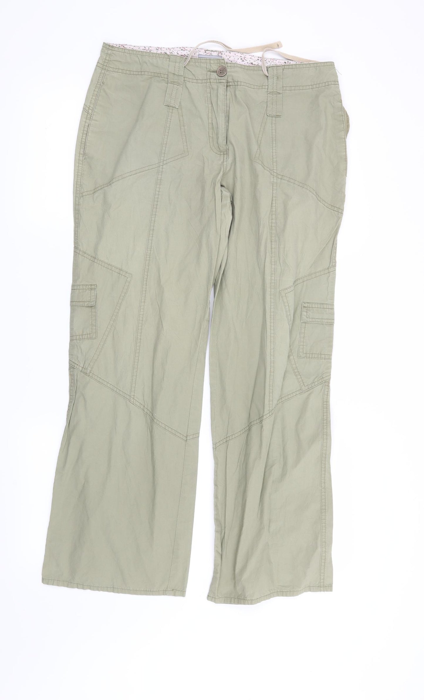 Preworn Womens Green   Cargo Trousers Size 10 L27 in