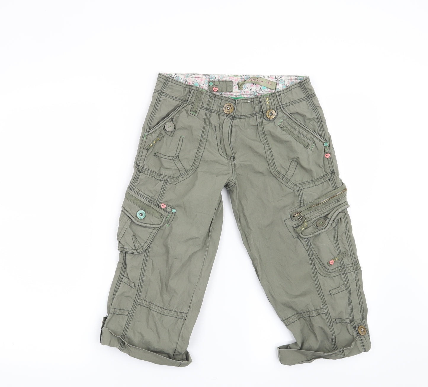 New Look Girls Green   Cropped Trousers Size 12 Years