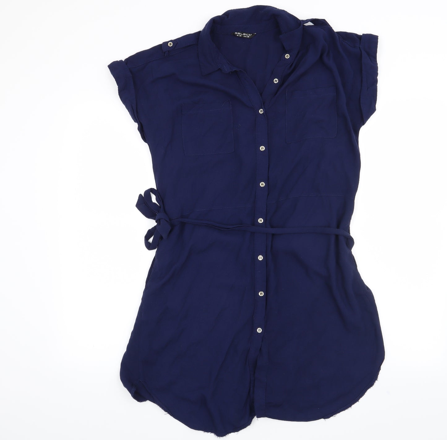 Select Womens Blue   Shirt Dress  Size 10