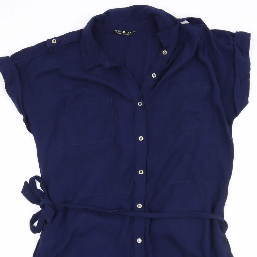 Select Womens Blue   Shirt Dress  Size 10