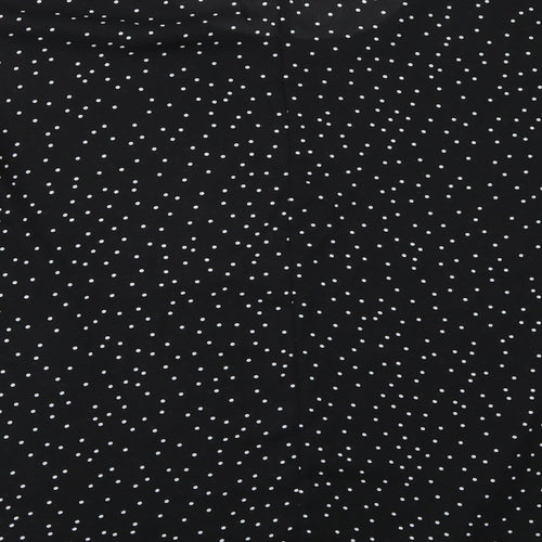 Papaya Womens Black Polka Dot  Basic T-Shirt Size 16