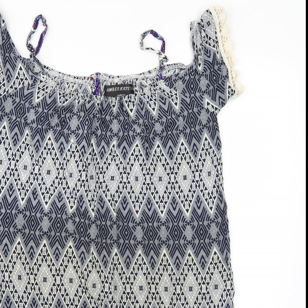 Amber Krystal Womens Blue   Basic T-Shirt Size M