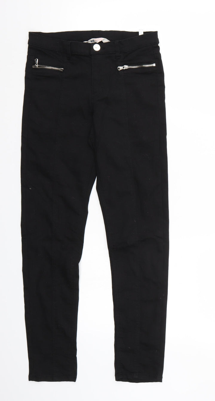 H&M Girls Black   Cropped Jeans Size 11 Years