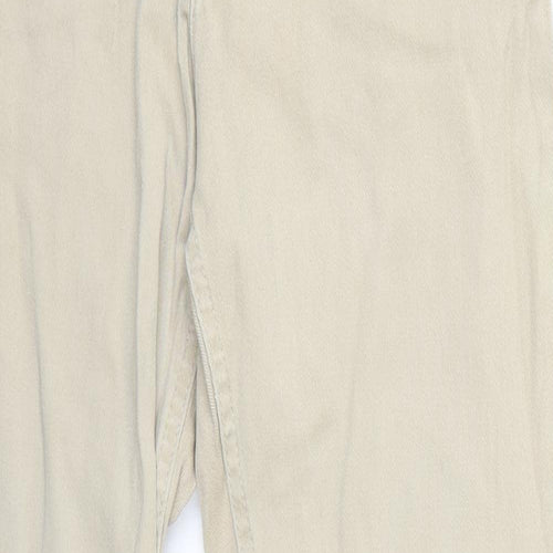 Denim & Co. Womens Beige   Straight Jeans Size 10 L30 in