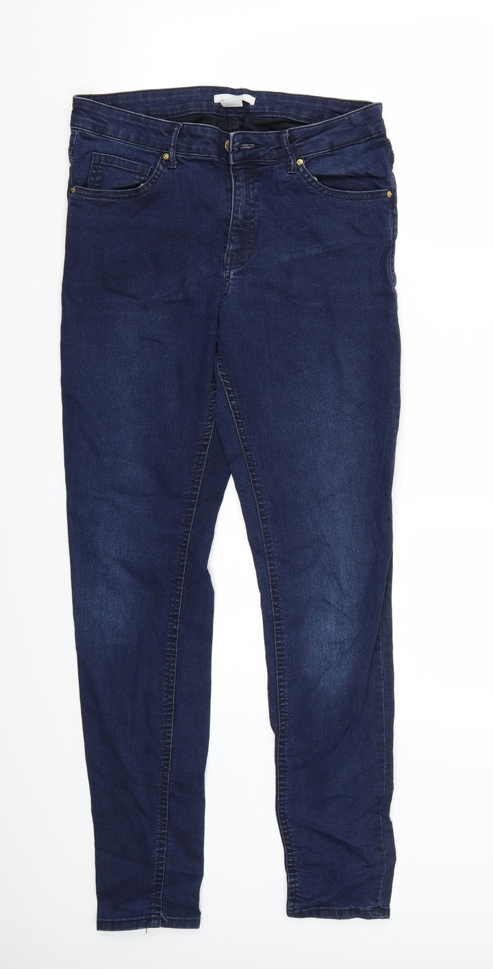 H&M Womens Blue Straight Jeans Size 8 L30 in