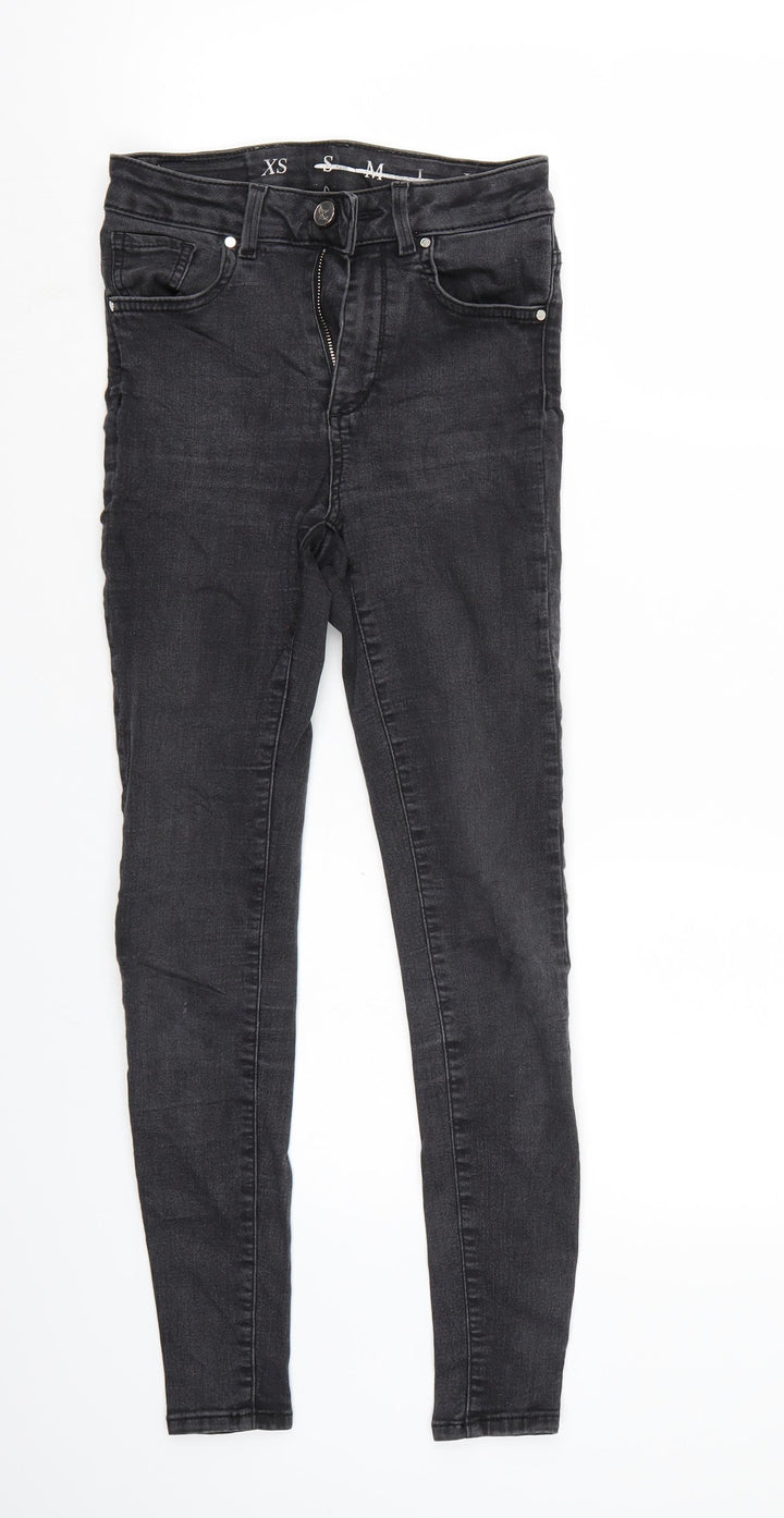 Never denim Womens Black Straight Jeans Size XS L25 in