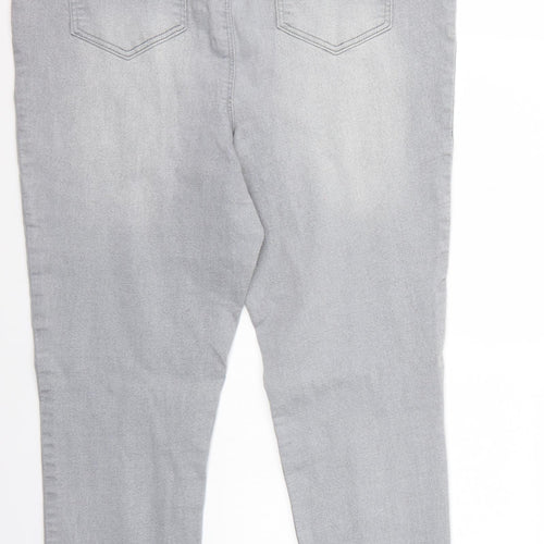 &denim Womens Grey   Cropped Jeans Size 16 L25 in