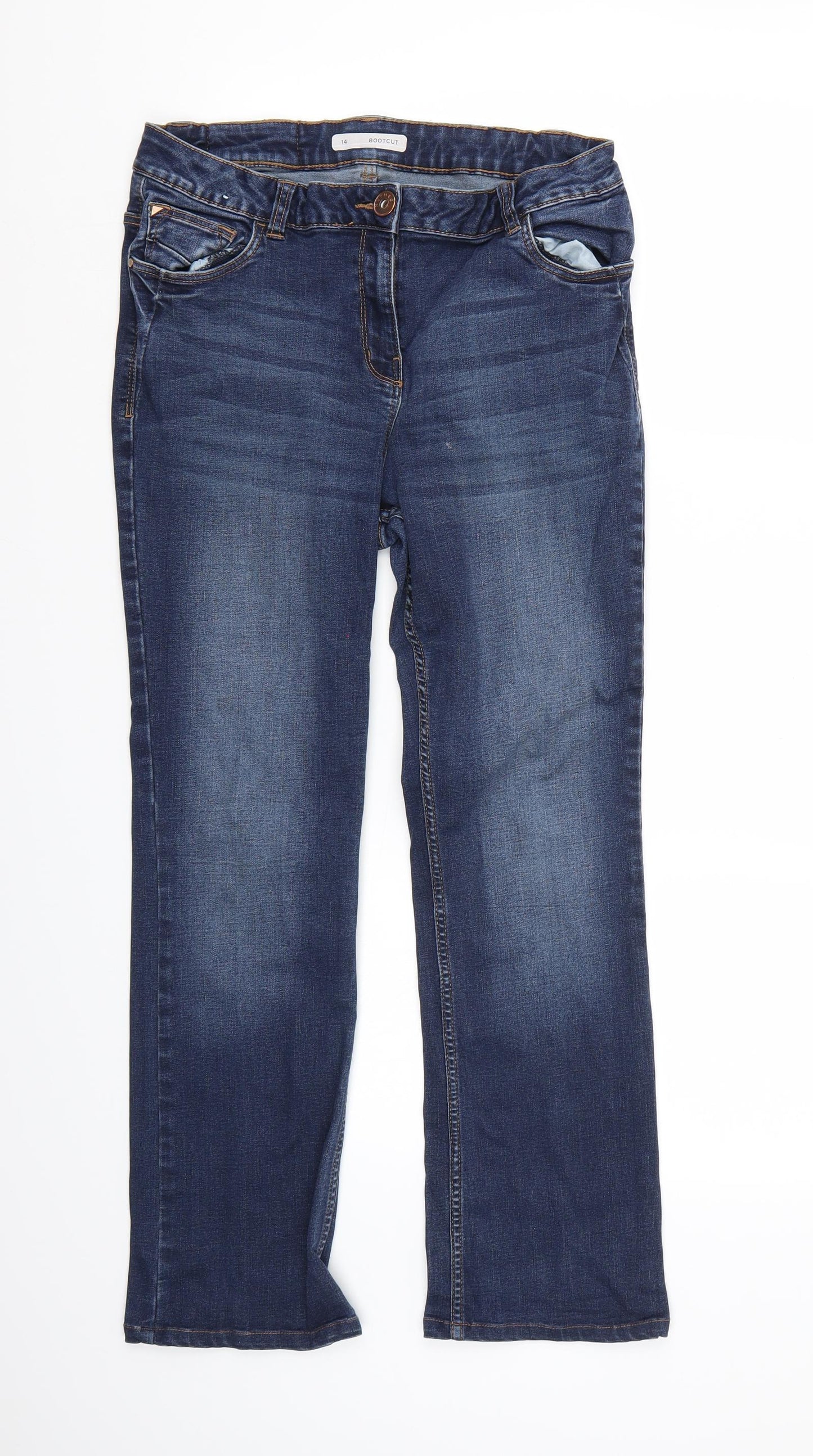 Nutmeg Womens Blue   Cropped Jeans Size 14 L26 in