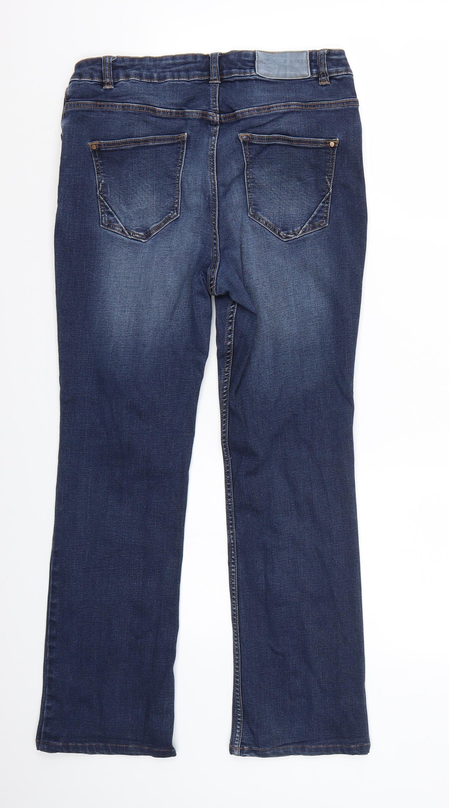 Nutmeg Womens Blue   Cropped Jeans Size 14 L26 in