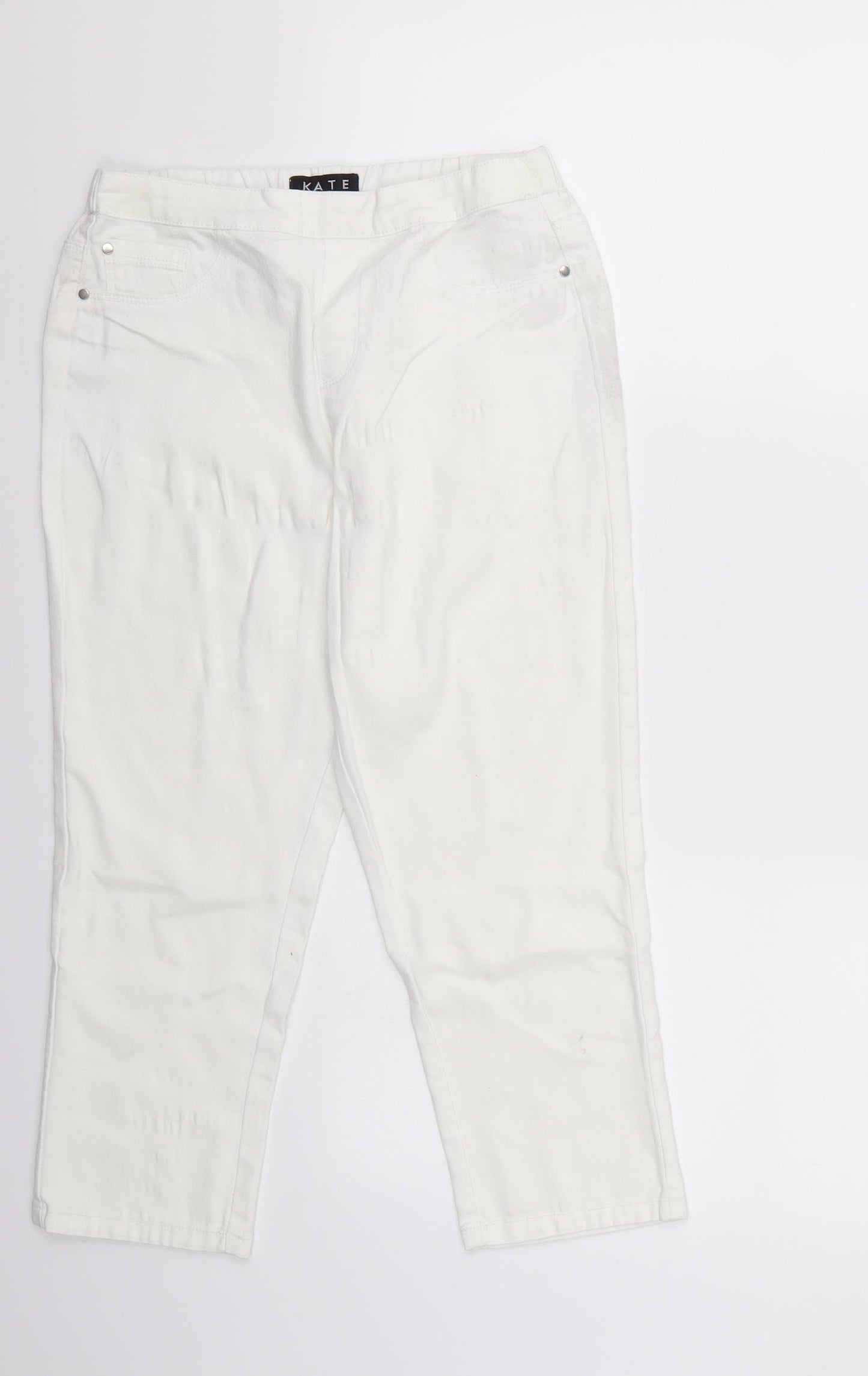 KATE Womens White   Cropped Jeans Size 26 L21 in