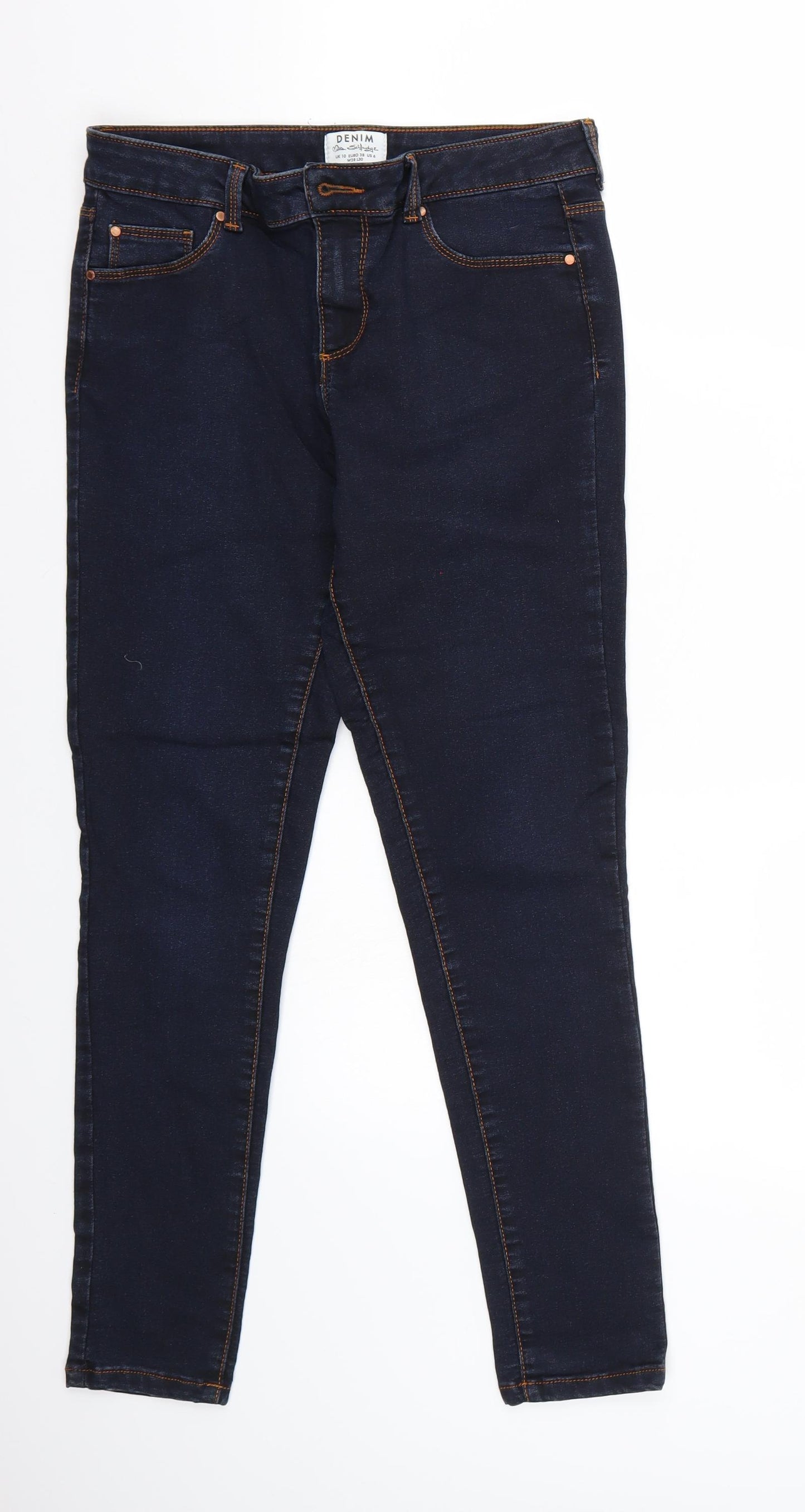 Miss Selfridge Womens Blue   Cropped Jeans Size 10 L27 in