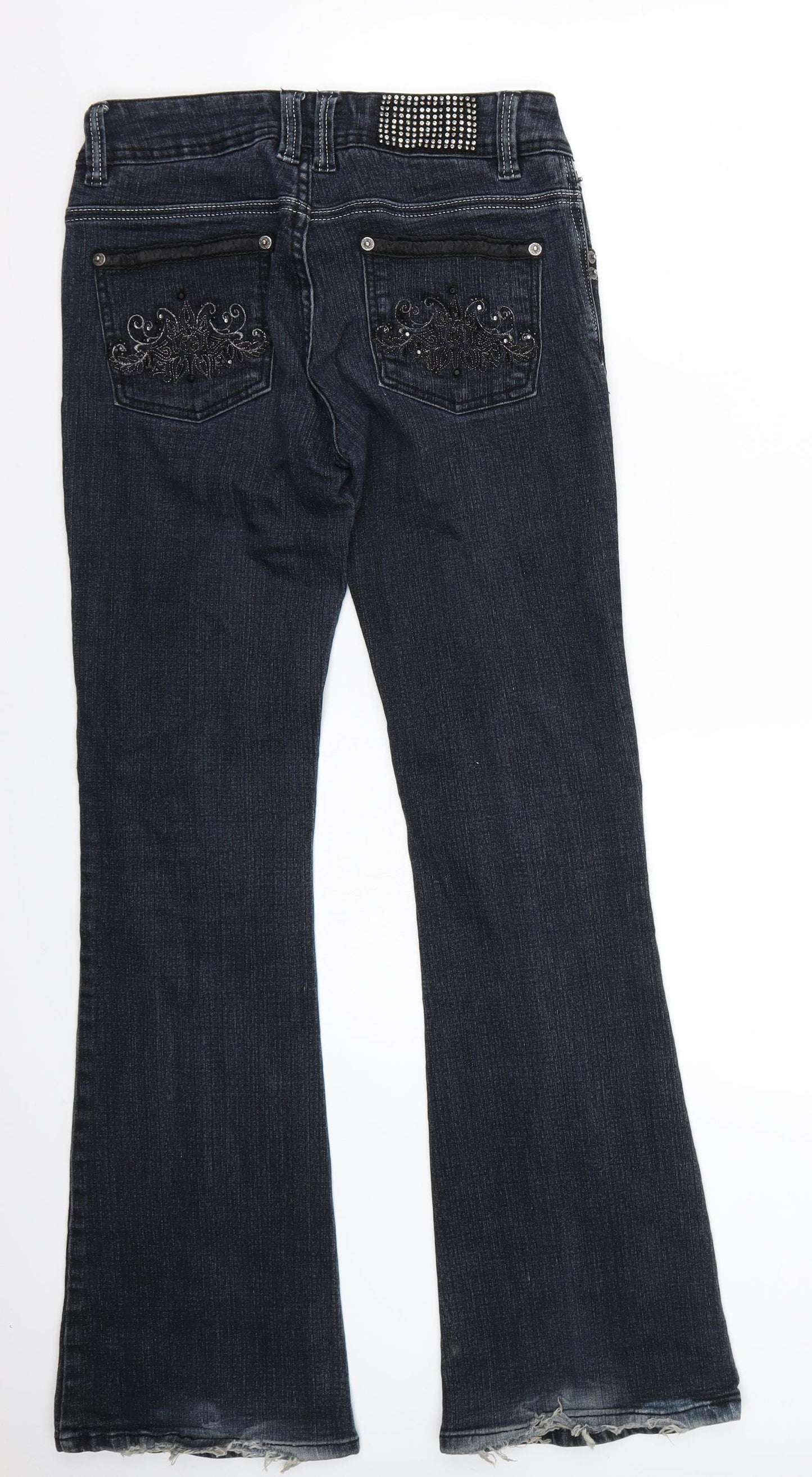 Jane Norman Womens Blue   Flared Jeans Size 10 L32 in
