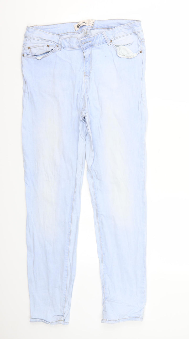 Preworn Womens Blue   Skinny Jeans Size 14 L29 in