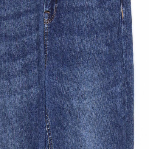 Denim & Co. Womens Blue   Skinny Jeans Size 14 L27 in