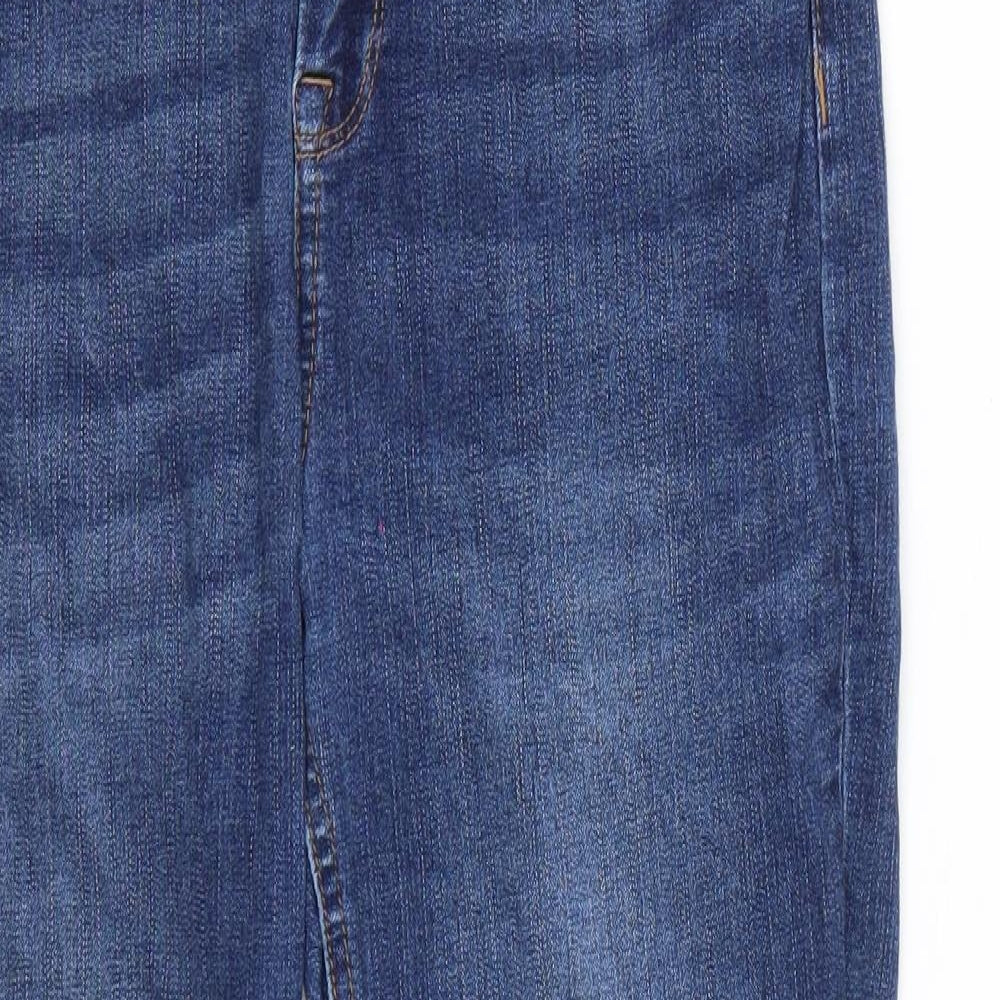 Denim & Co. Womens Blue   Skinny Jeans Size 14 L27 in