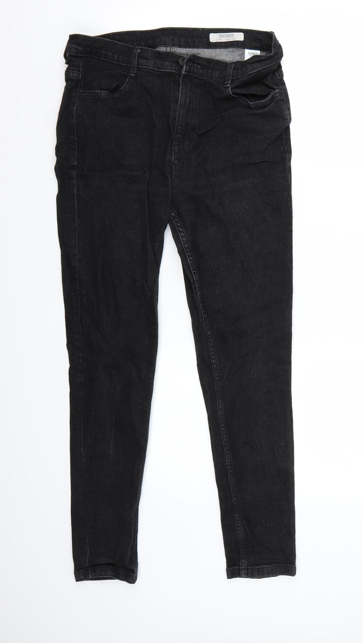 Marks and Spencer Womens Black Skinny Jeans Size 12 L27 in
