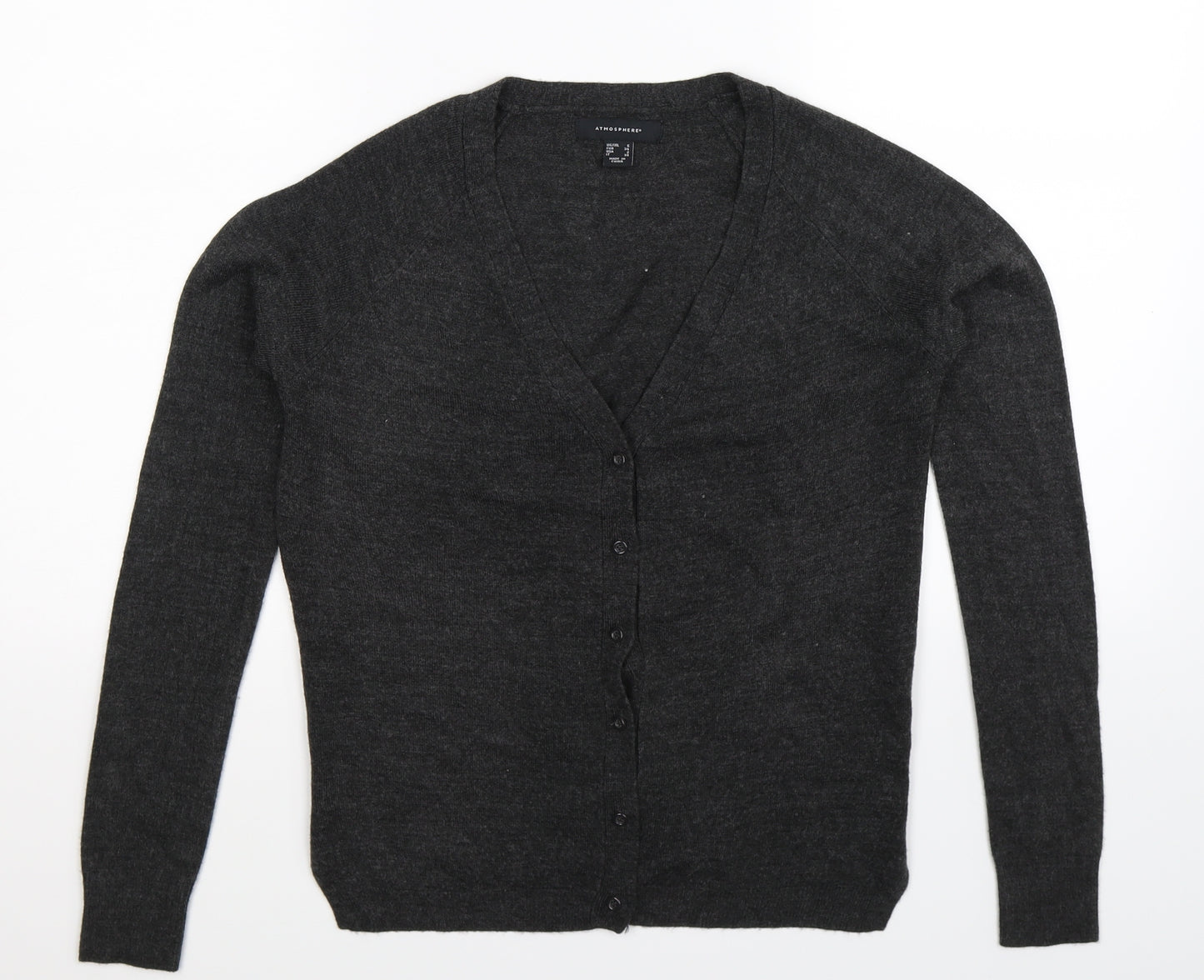 Atmosphere Womens Grey  Knit Cardigan Jumper Size 6