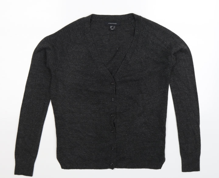 Atmosphere Womens Grey  Knit Cardigan Jumper Size 6