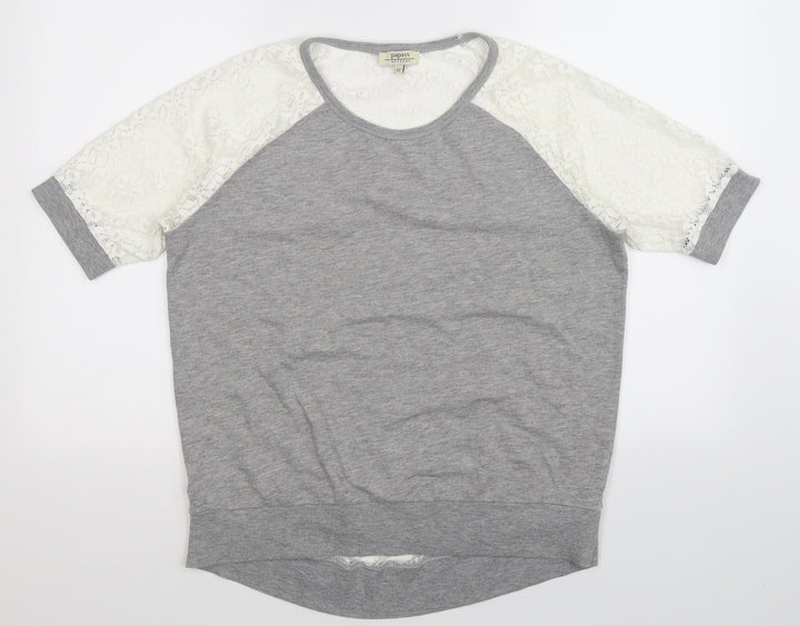 Papaya Womens Grey Pullover Sweatshirt Size 12