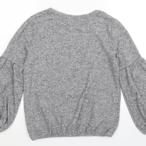 Dorothy Perkins Womens Grey  Knit Pullover Jumper Size 12