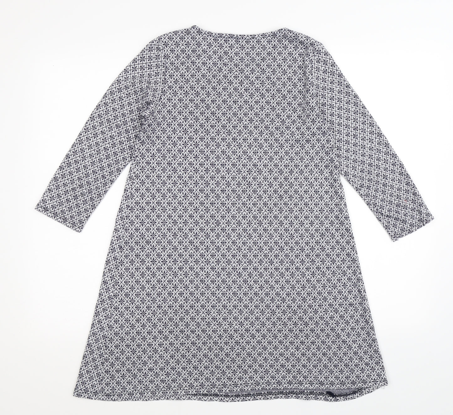 Zuiki Womens Blue Geometric  Pullover Jumper Size S
