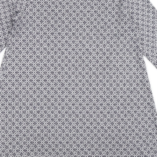 Zuiki Womens Blue Geometric  Pullover Jumper Size S