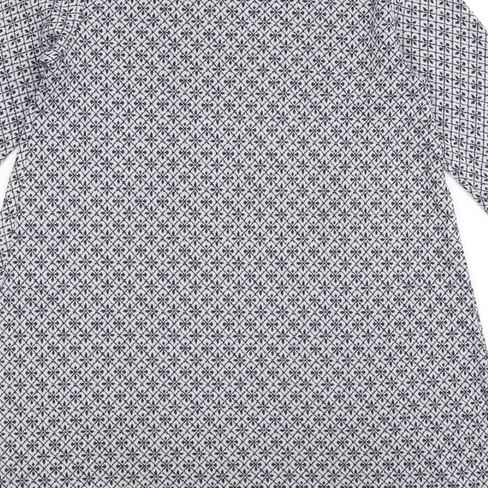 Zuiki Womens Blue Geometric  Pullover Jumper Size S