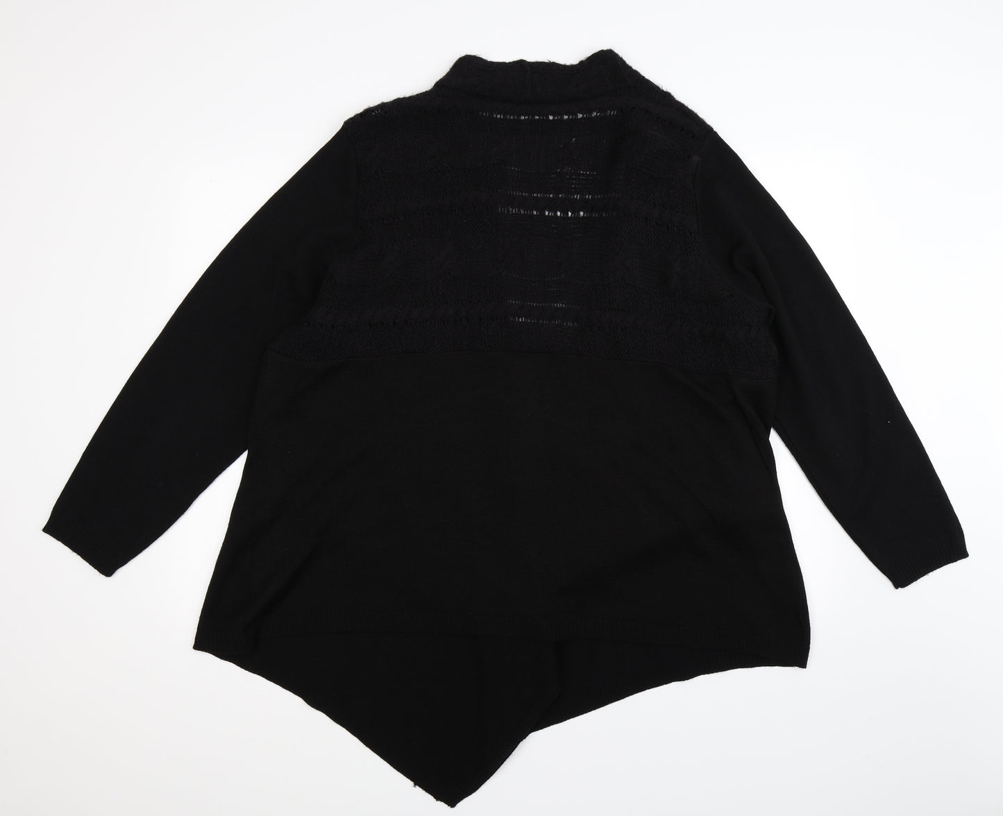 Evans Womens Black  Knit Cardigan Jumper Size 28