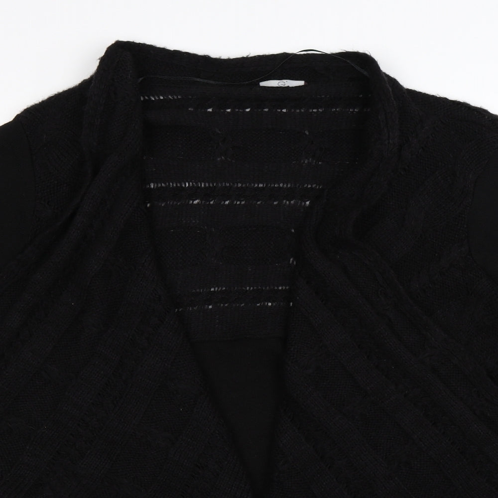 Evans Womens Black  Knit Cardigan Jumper Size 28