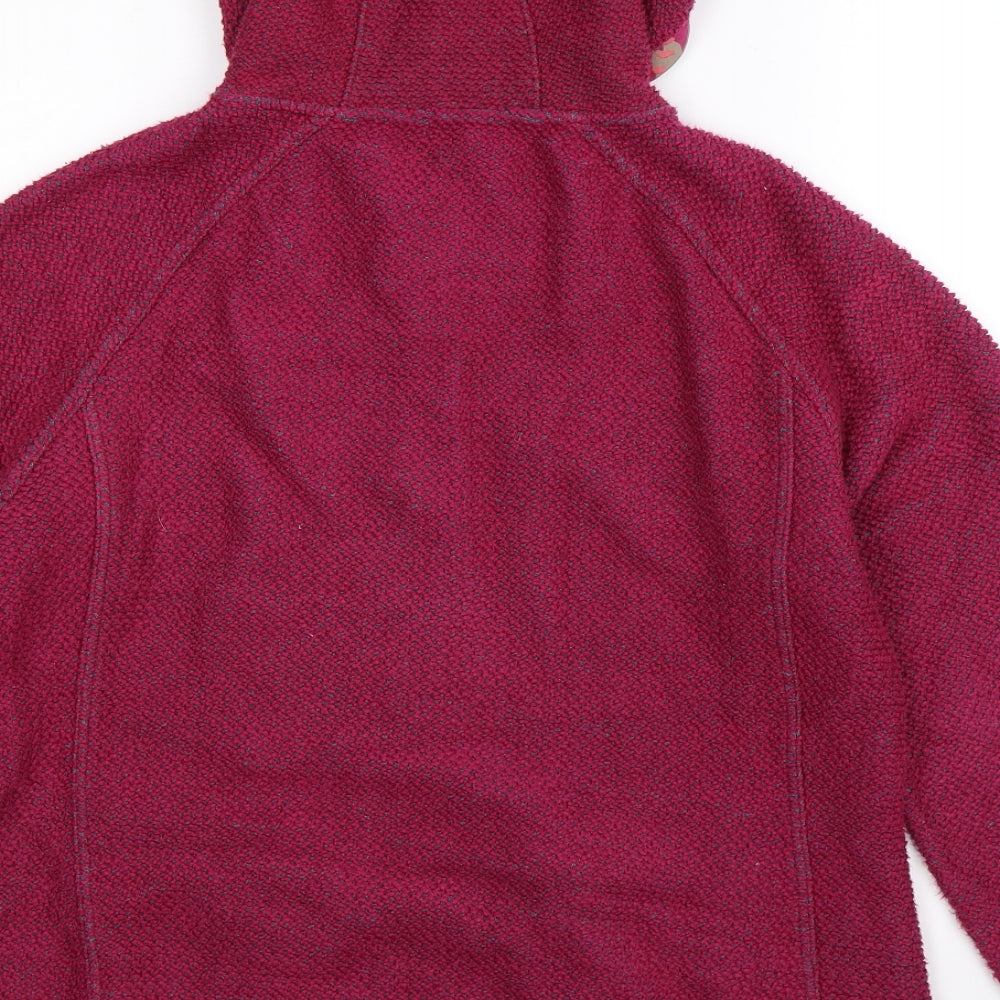 Weird Fish Womens Pink  Knit Full Zip Hoodie Size 14
