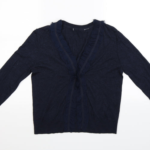 Preworn Womens Blue  Knit Cardigan Jumper Size M