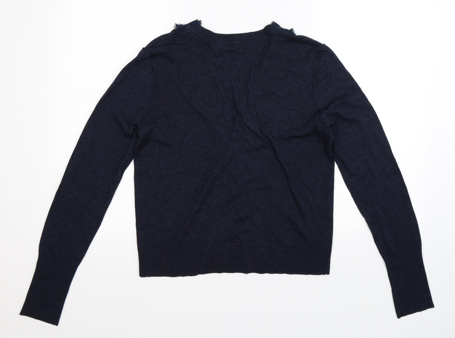 Preworn Womens Blue  Knit Cardigan Jumper Size M