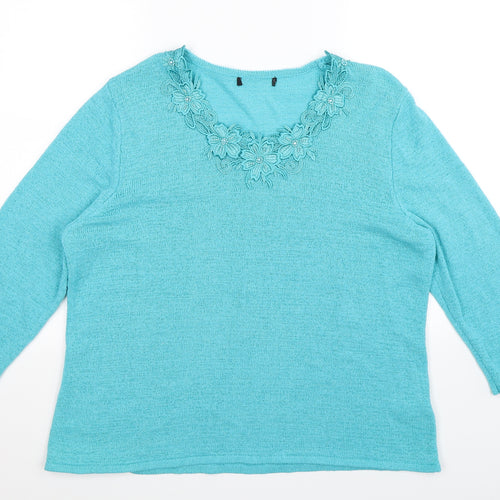 Preworn Womens Blue  Knit Pullover Jumper Size L