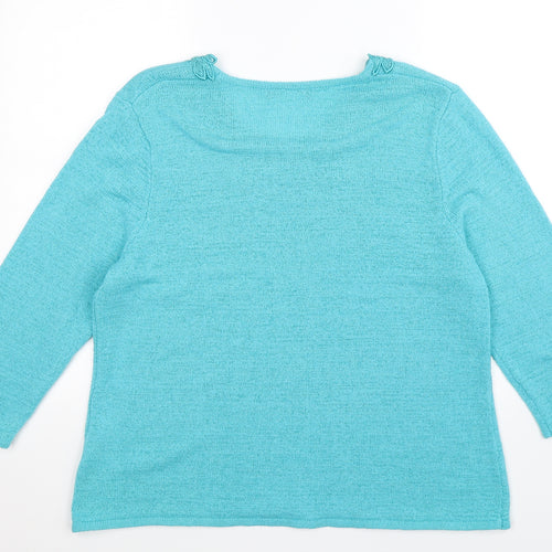 Preworn Womens Blue  Knit Pullover Jumper Size L