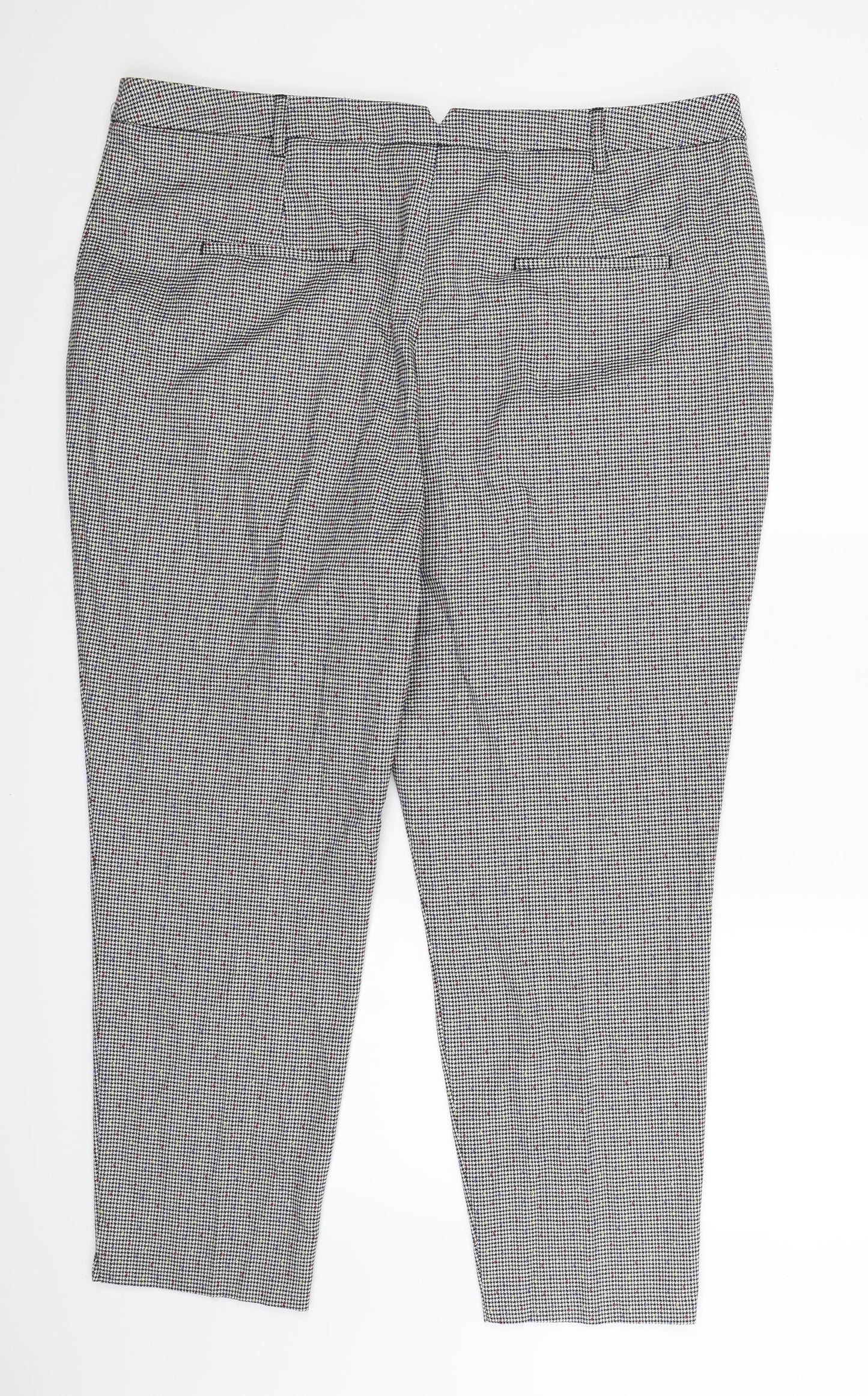 TU Womens Grey Houndstooth  Trousers  Size 20 L28 in