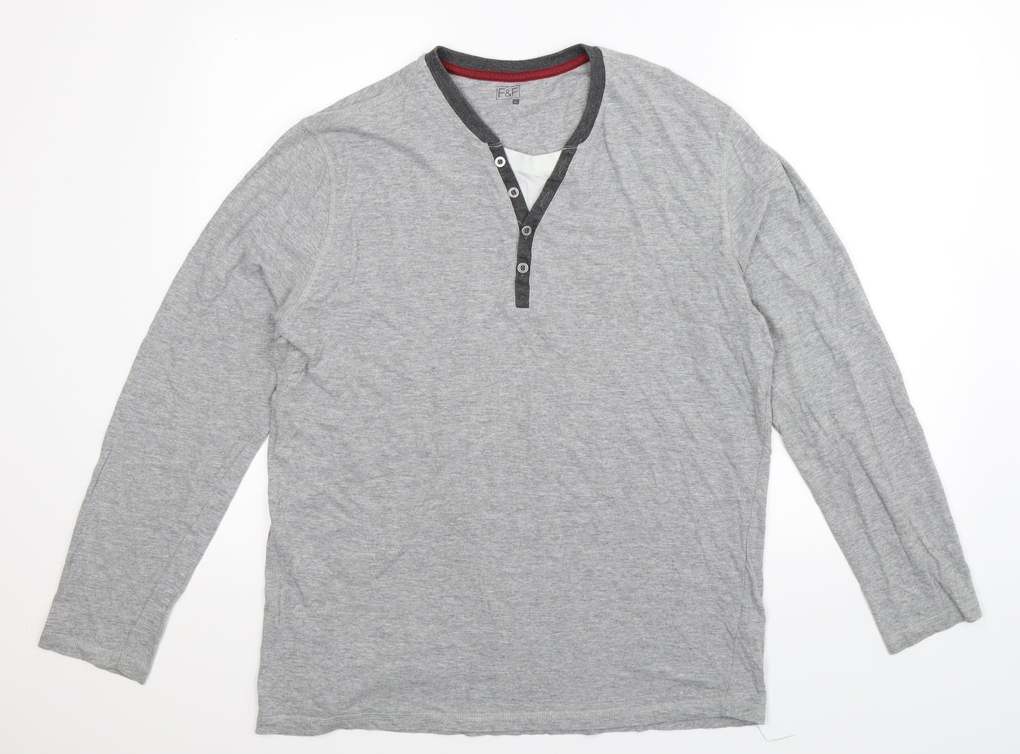 F&F Mens Grey    T-Shirt Size L