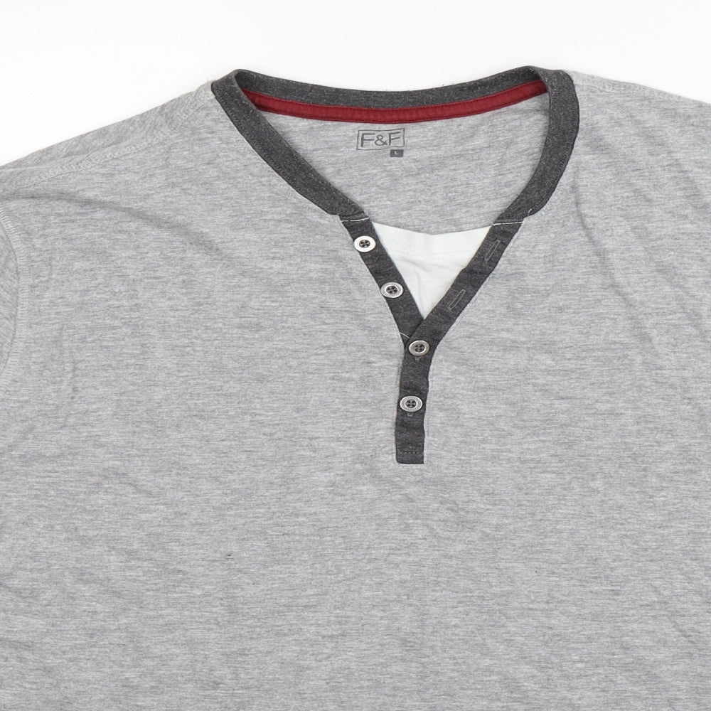 F&F Mens Grey    T-Shirt Size L