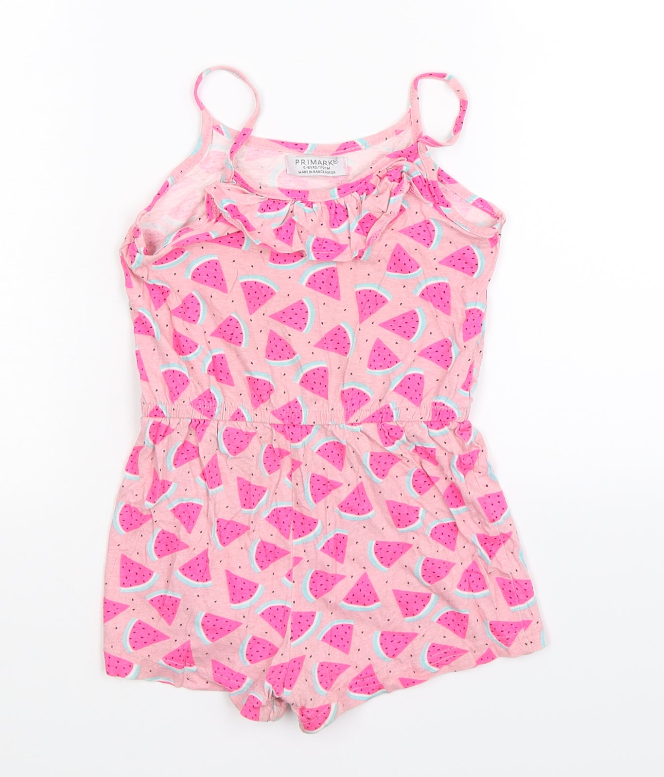 Primark Girls Pink   Playsuit One-Piece Size 4-5 Years