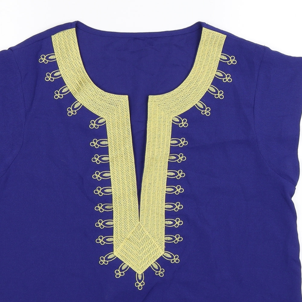 Preworn Womens Blue   Basic Blouse Size L