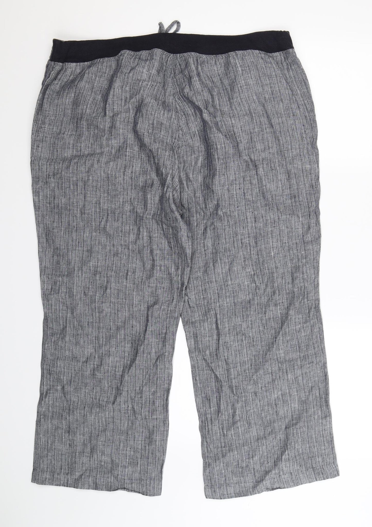 Marks and Spencer Womens Blue   Cropped Trousers Size 18 L25 in