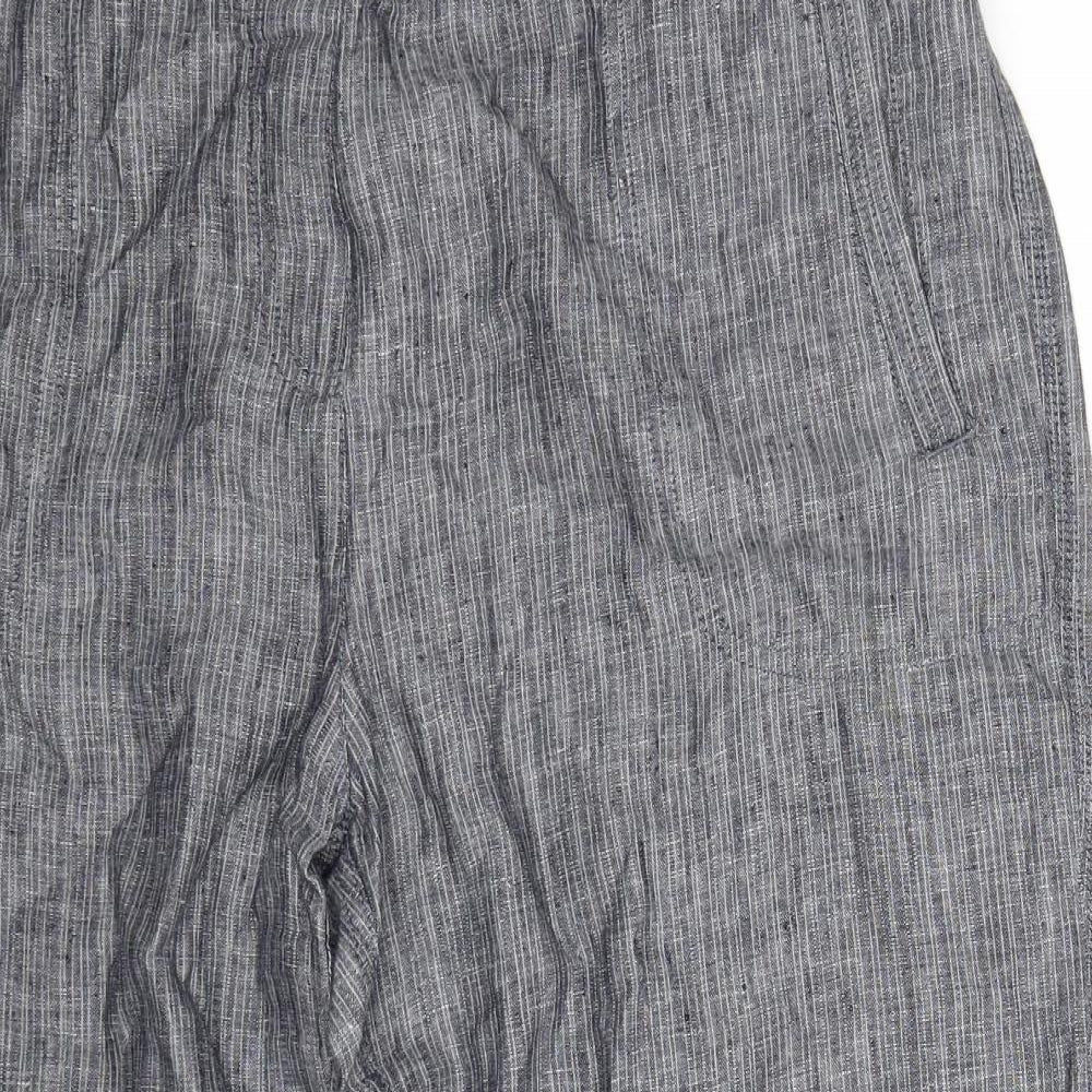 Marks and Spencer Womens Blue   Cropped Trousers Size 18 L25 in