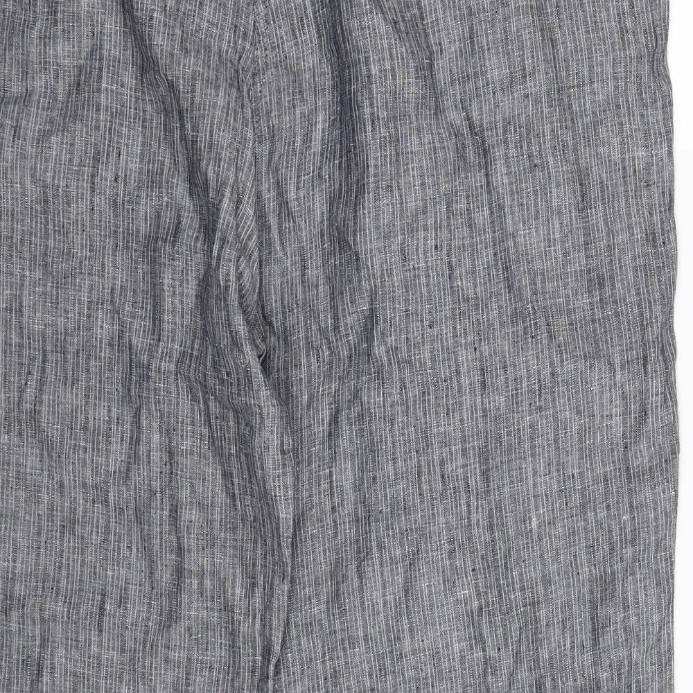Marks and Spencer Womens Blue   Cropped Trousers Size 18 L25 in