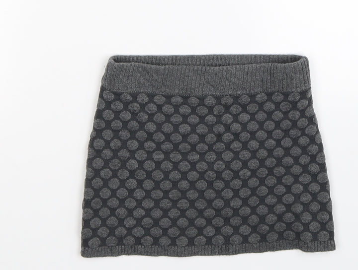 H&M Girls Grey Knit A-Line Skirt Size 3-4 Years