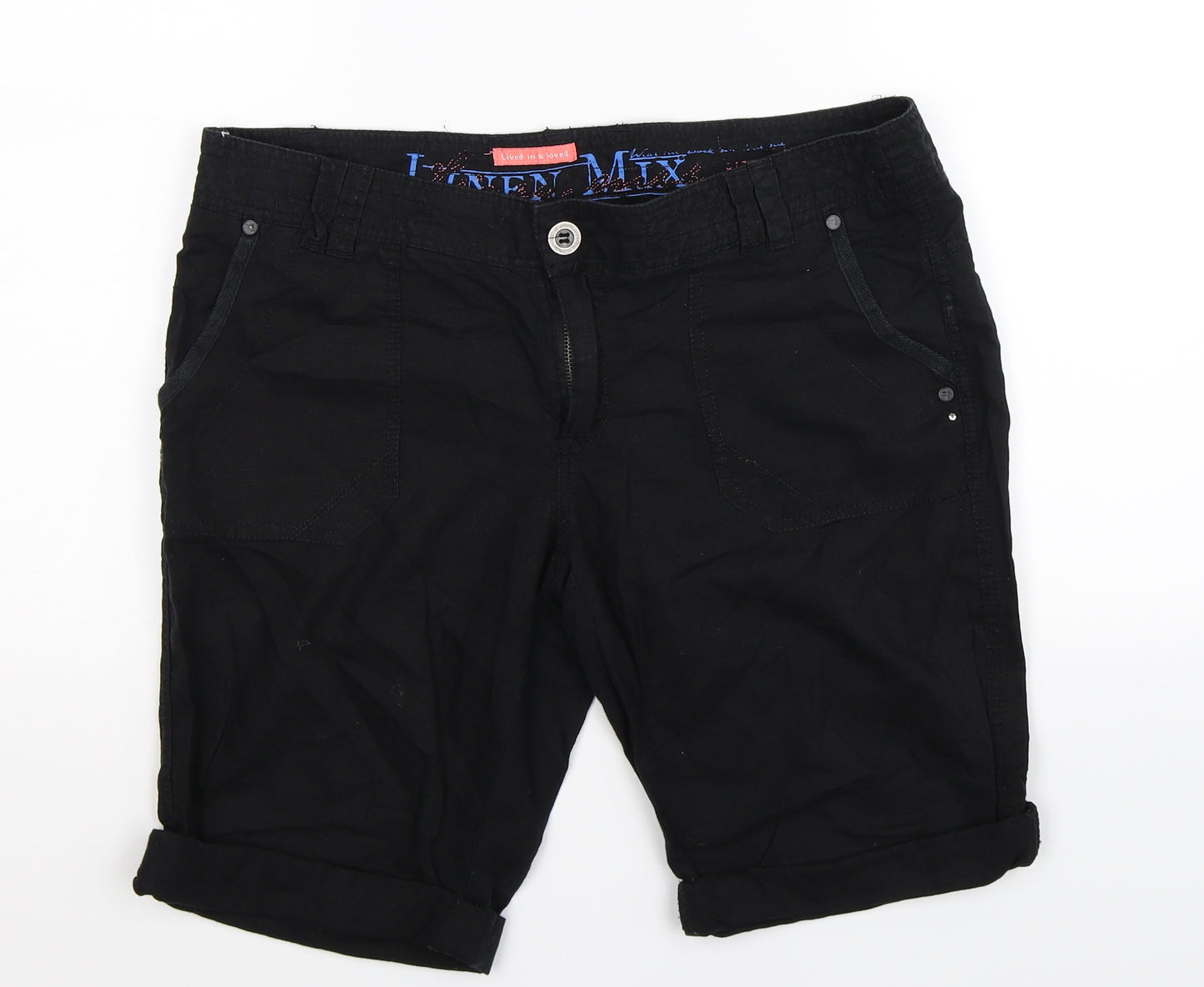 New Look Womens Black   Chino Shorts Size 12