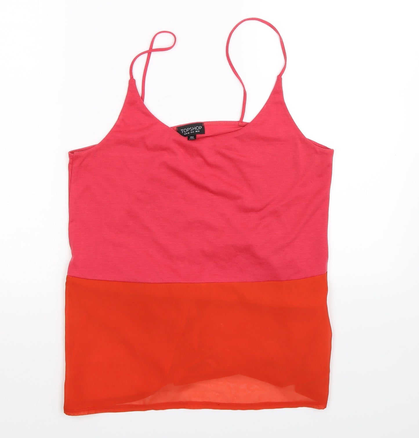 Topshop Womens Multicoloured   Basic Tank Size 10